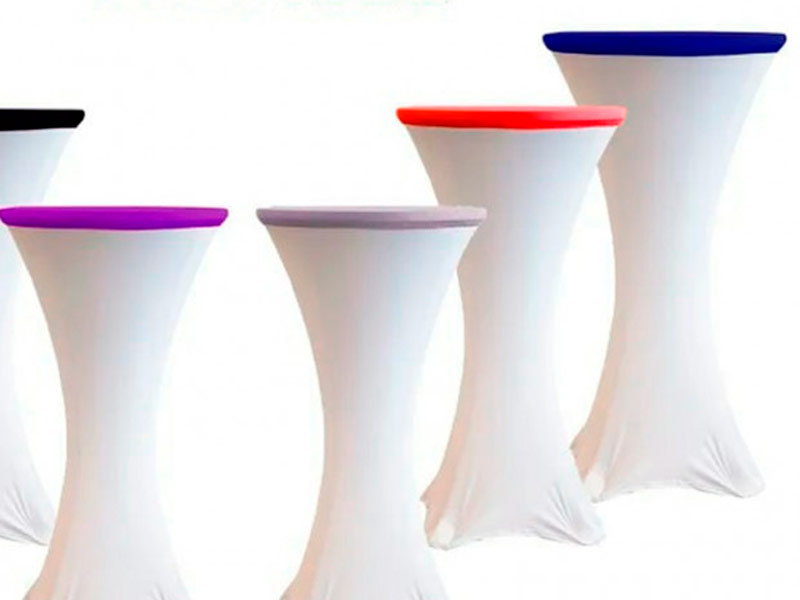 Стрейч наперон «Шапочка» для коктейльного стола красный