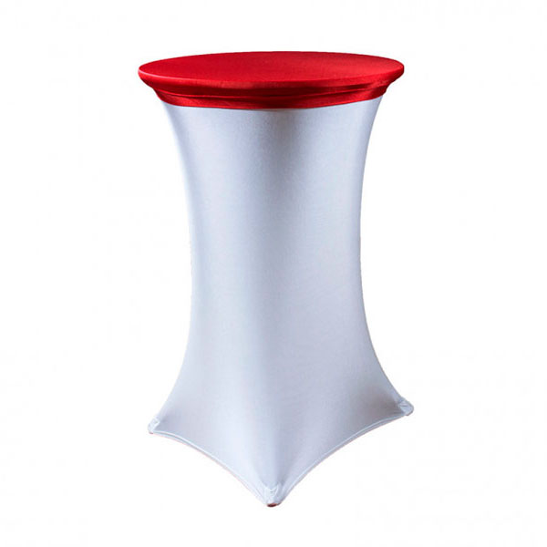 Стрейч наперон «Шапочка» для коктейльного стола красный