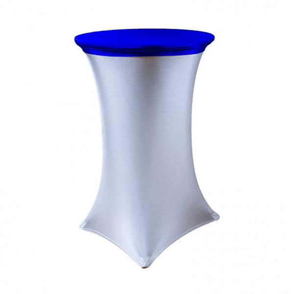 Стрейч наперон «Шапочка» для коктейльного стола синий