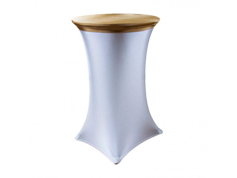 Стрейч наперон «Шапочка» для коктейльного стола золотой