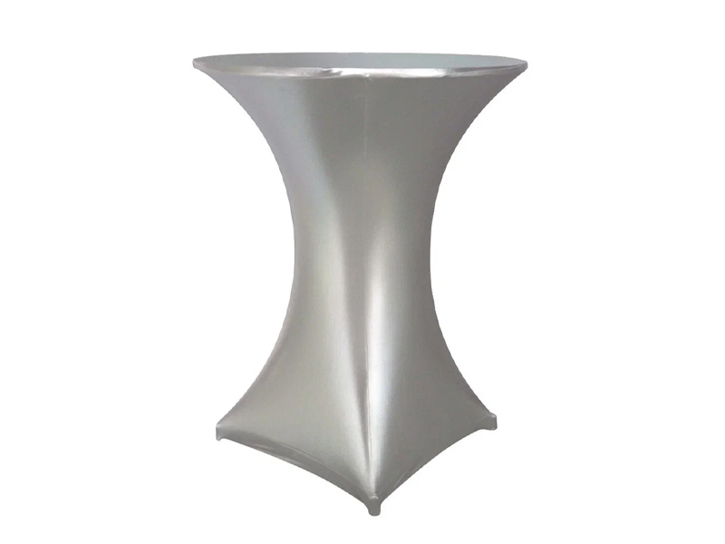 Стрейч чехол d78 для коктейльного стола серебряная