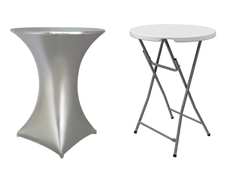 Стрейч чехол d78 для коктейльного стола серебряная