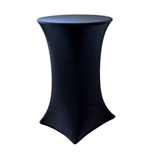 Стрейч скатерть d78 для коктейльного стола черная