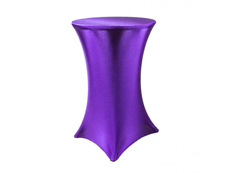 Стрейч скатерть d78 для коктейльного стола фиолетовая