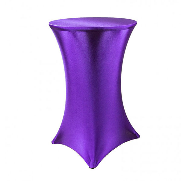 Стрейч скатерть d78 для коктейльного стола фиолетовая