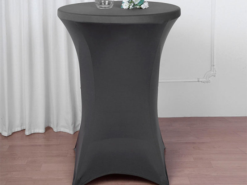 Стрейч скатерть d78 для коктейльного стола серая