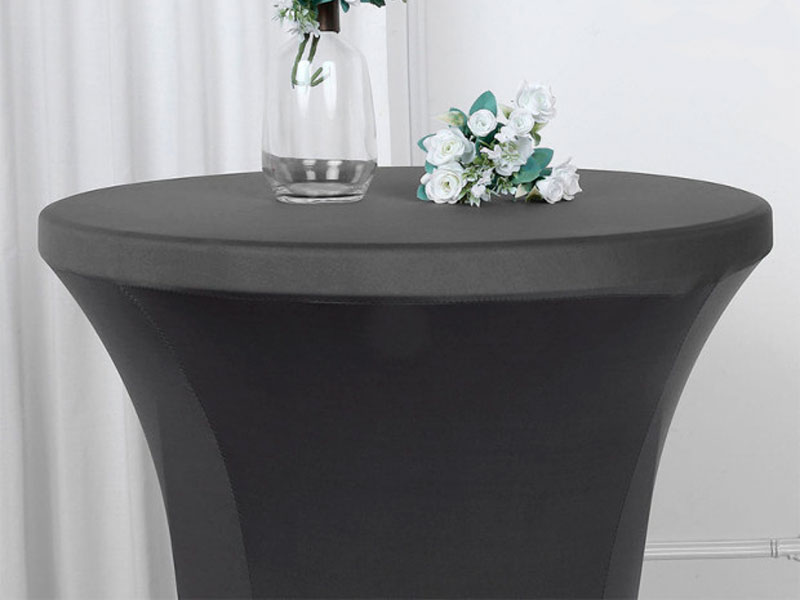 Стрейч скатерть d78 для коктейльного стола серая