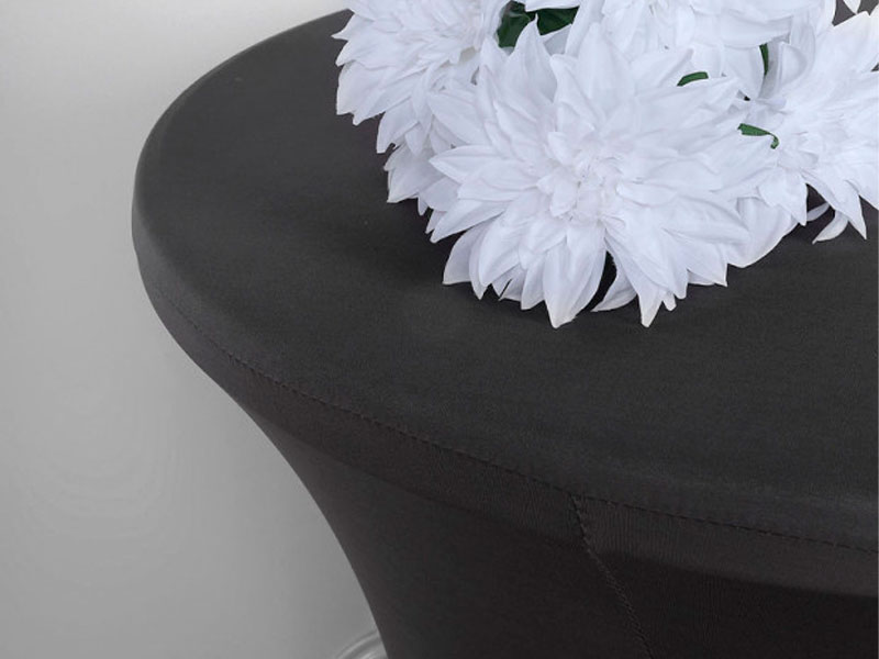 Стрейч скатерть d78 для коктейльного стола серая