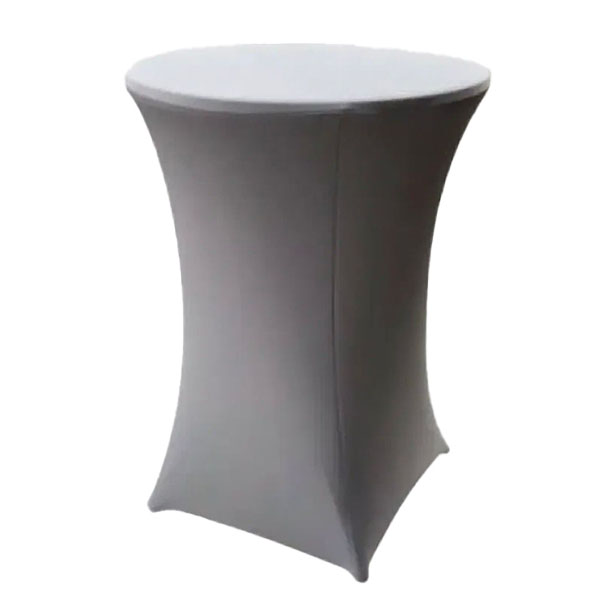 Стрейч скатерть d78 для коктейльного стола серая