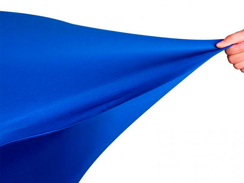 Стрейч скатерть d78 для коктейльного стола синяя