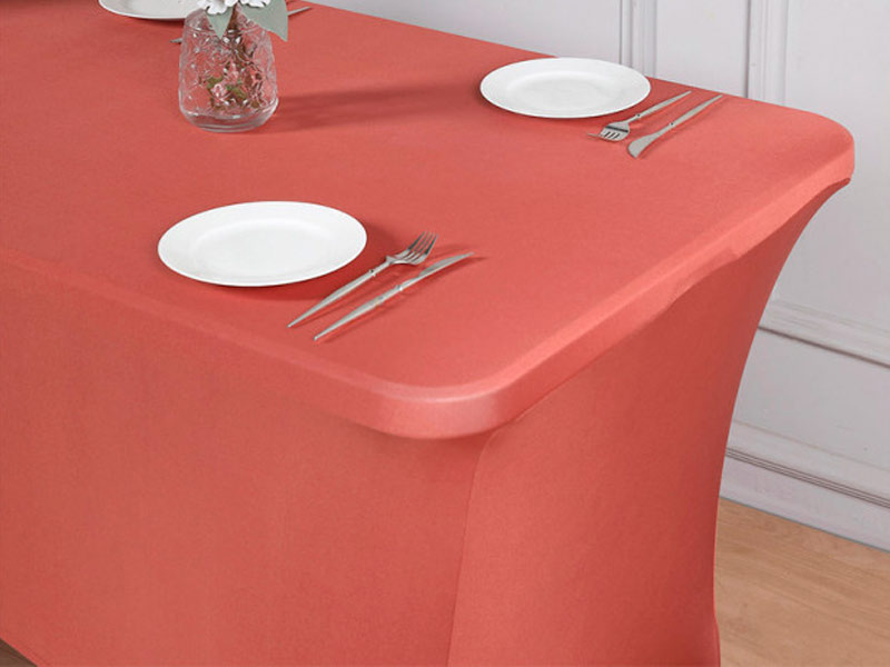 Стрейч скатерть для прямоугольного стола бордовая