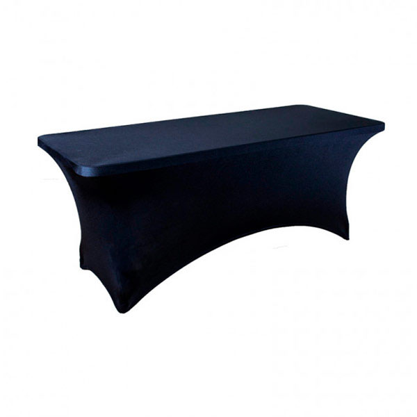 Стрейч скатерть для прямоугольного стола черная