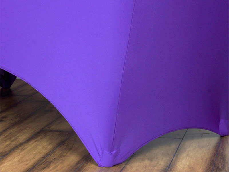 Стрейч скатерть для прямоугольного стола фиолетовая