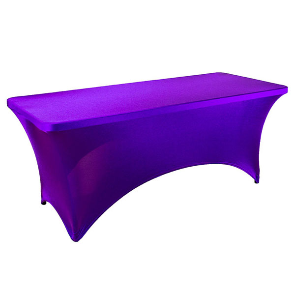 Стрейч скатерть для прямоугольного стола фиолетовая