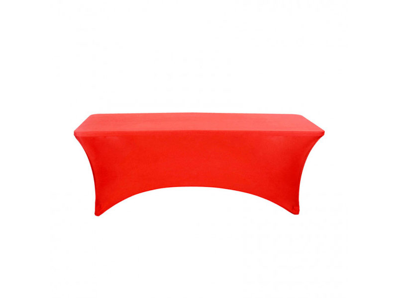 Стрейч скатерть для прямоугольного стола красная