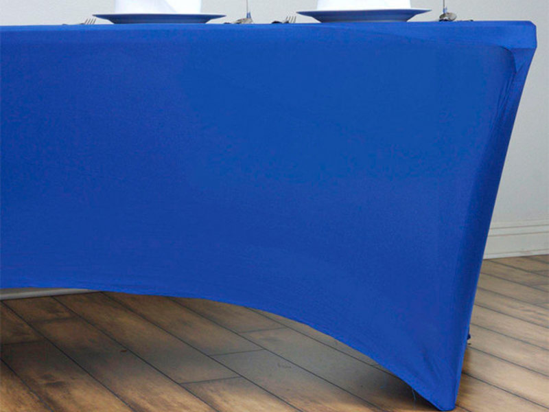 Стрейч скатерть для прямоугольного стола синяя