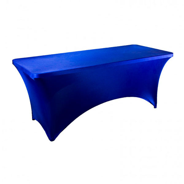 Стрейч скатерть для прямоугольного стола синяя