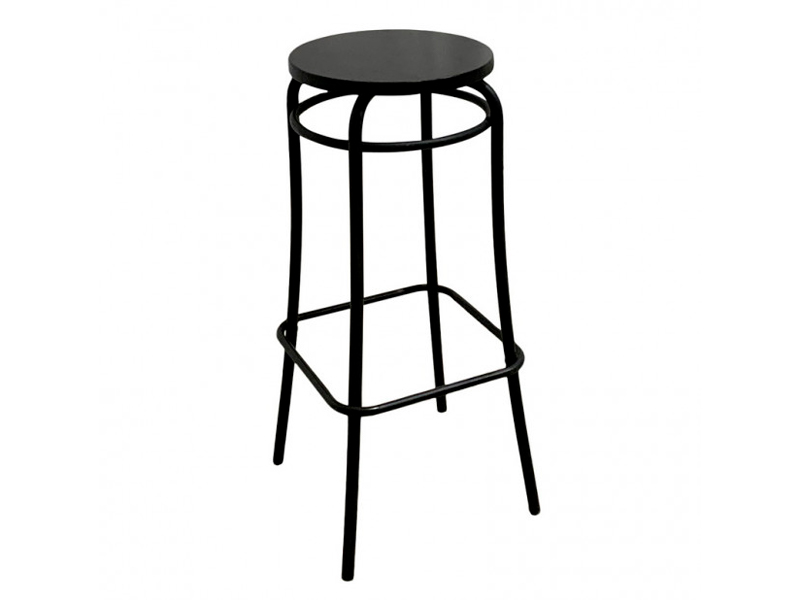 Стул барный чёрный металлический