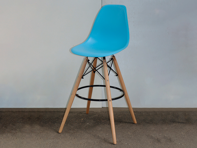 Стул барный Eames голубой