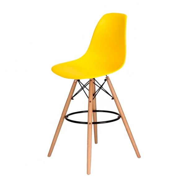 Стул барный Eames жёлтый
