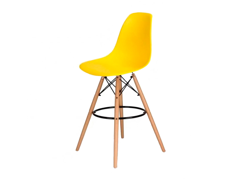 Стул барный Eames жёлтый