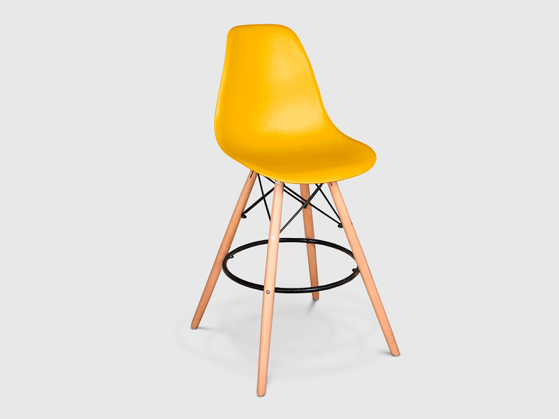 Стул барный Eames жёлтый