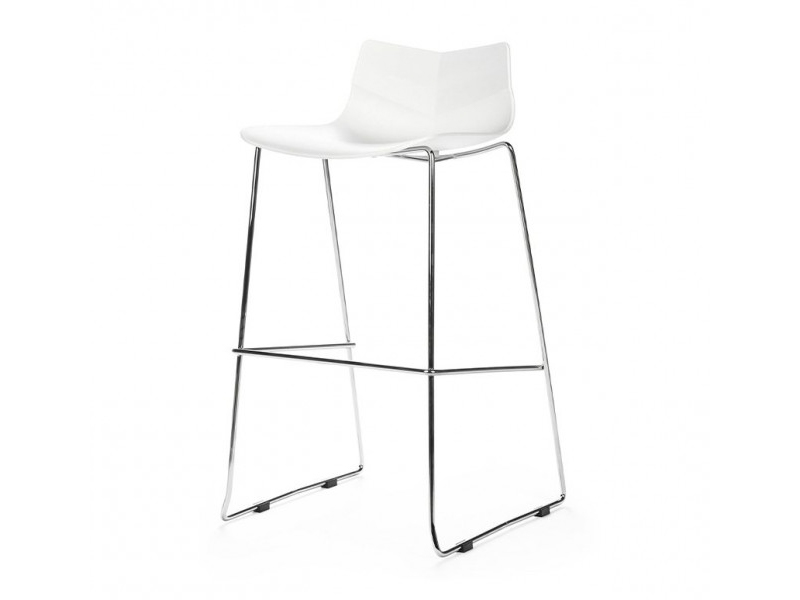 Стул барный Leaf White