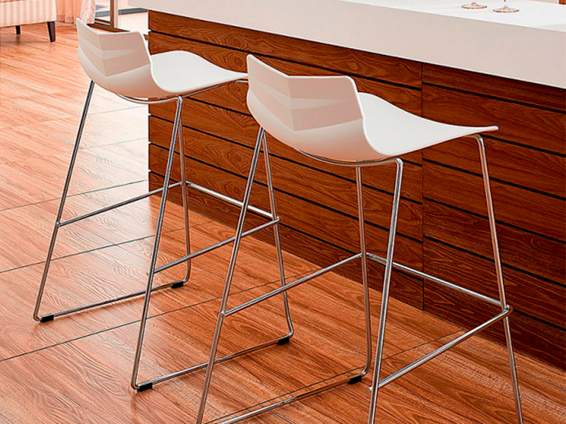 Стул барный Leaf White