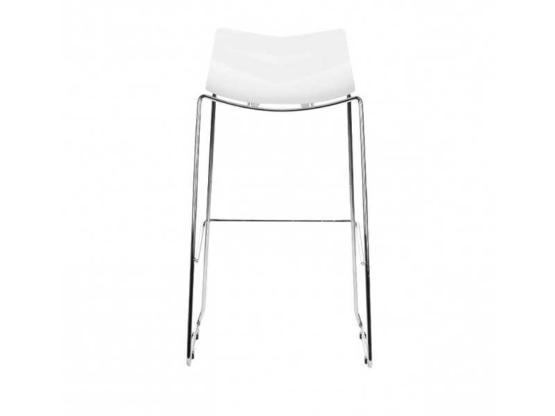 Стул барный Leaf White