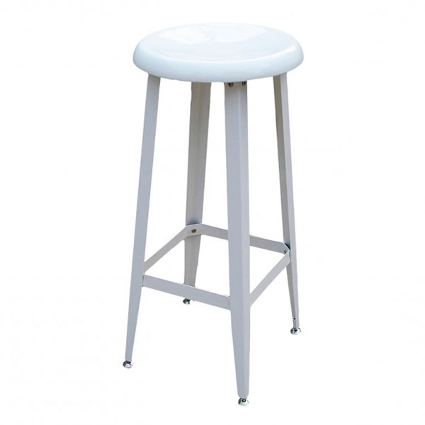 Стул барный металлический белый