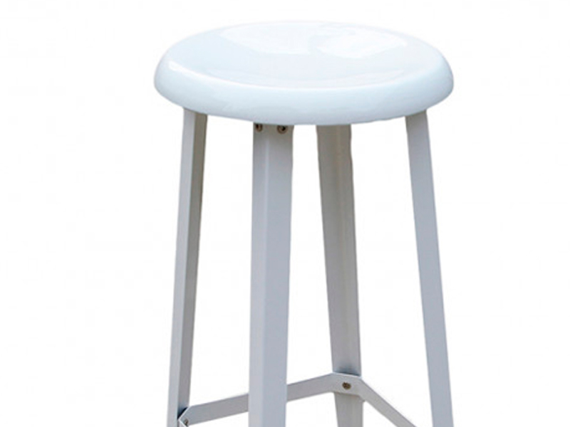 Стул барный металлический белый