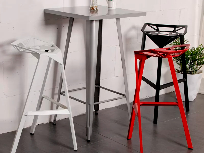 Стул барный One White