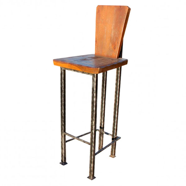 Стул барный старинный уличный деревянный