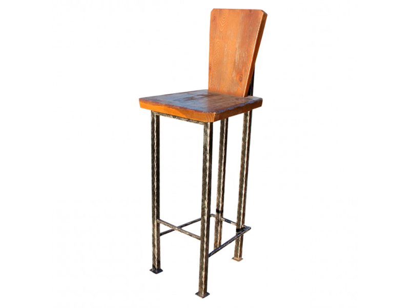 Стул барный старинный уличный деревянный