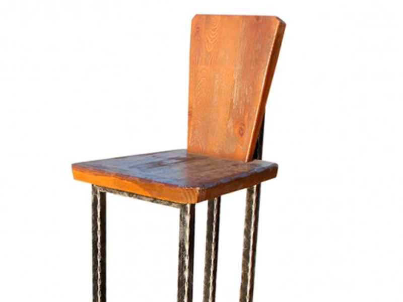 Стул барный старинный уличный деревянный