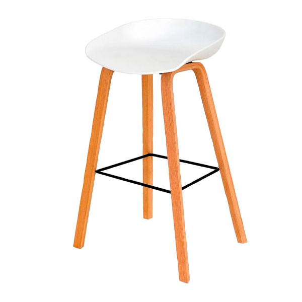 Стул барный Wood White
