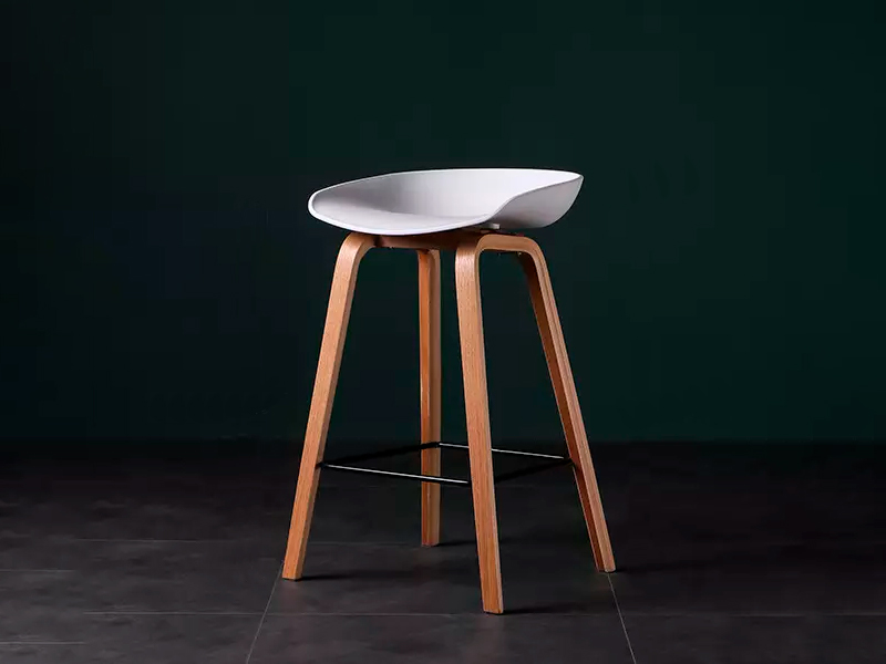 Стул барный Wood White