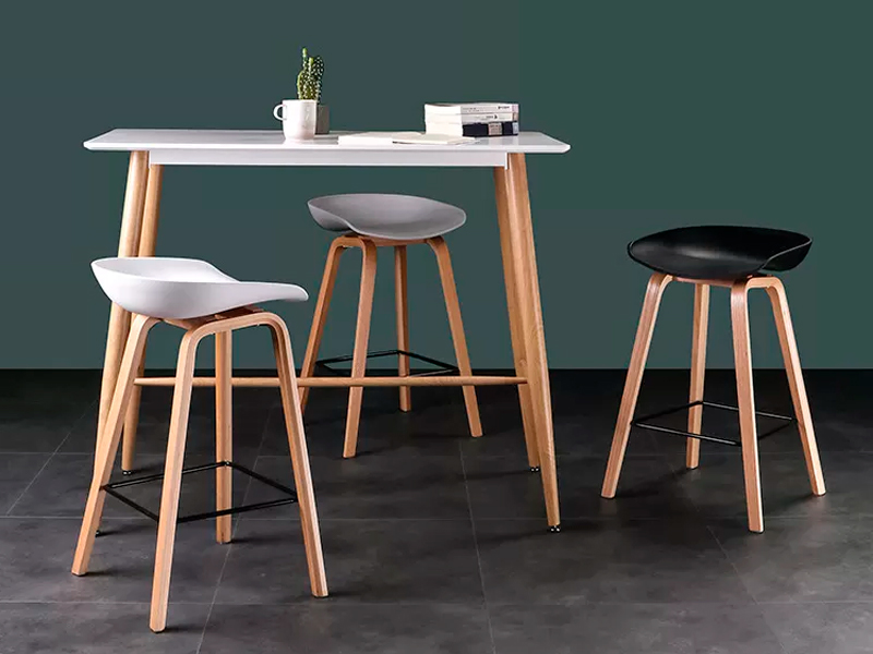 Стул барный Wood White