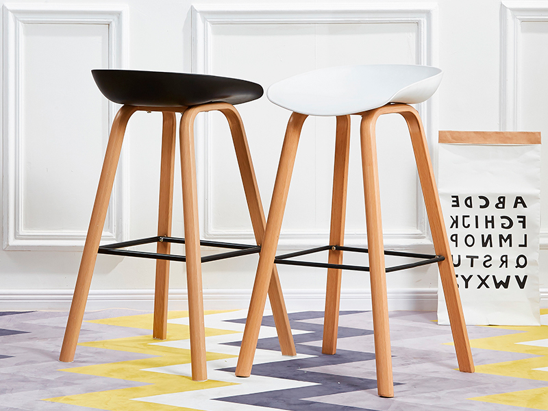 Стул барный Wood White