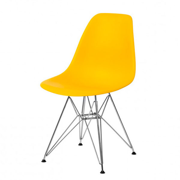 Стул Eames металл жёлтый