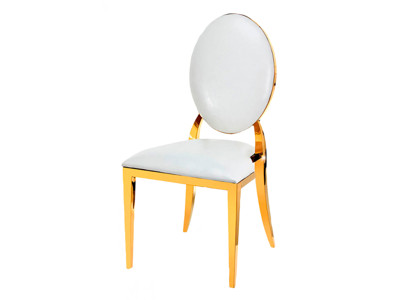 Стул Laval Gold с белой обивкой