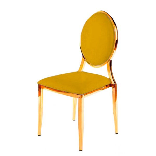 Стул Laval Gold с обивкой из горчичного бархата
