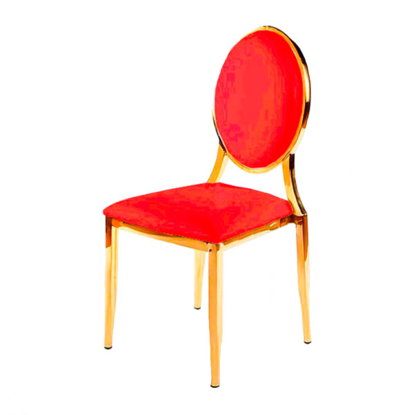 Стул Laval Gold с обивкой из красного бархата