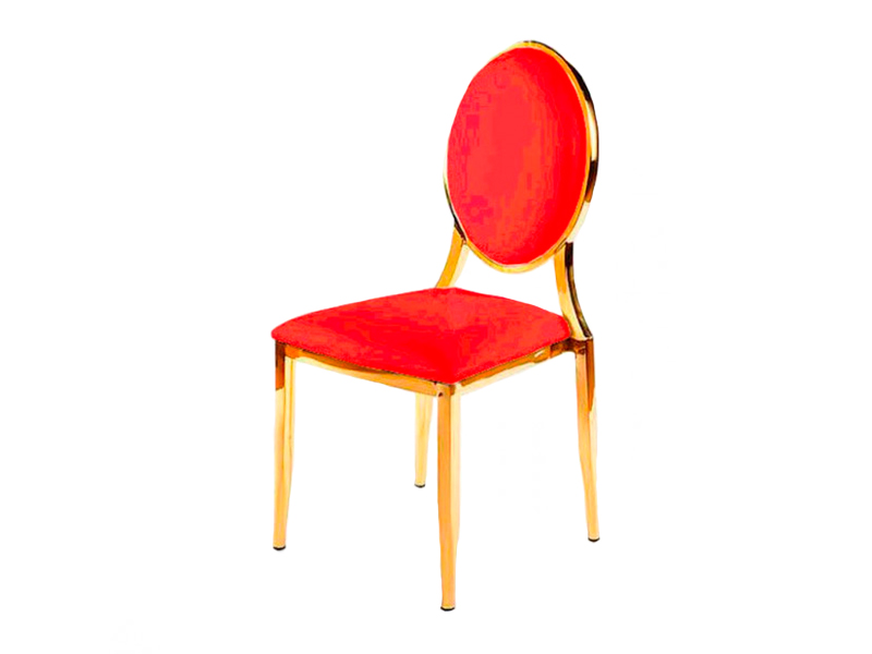 Стул Laval Gold с обивкой из красного бархата