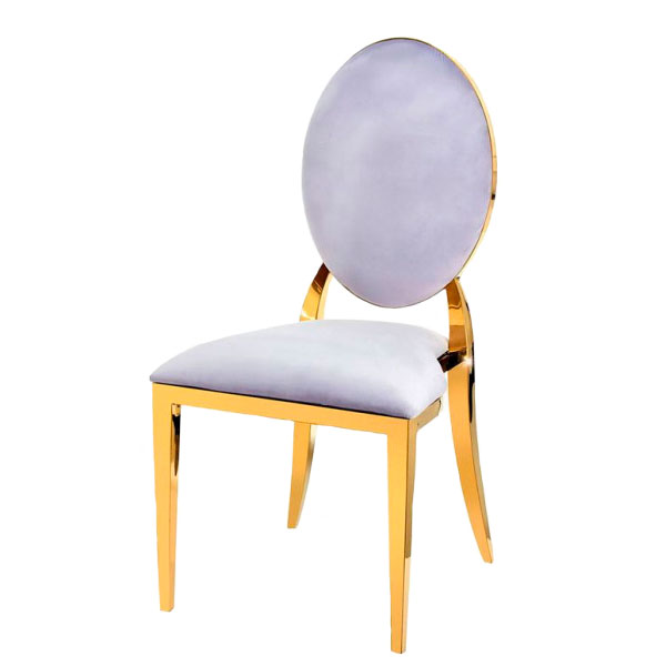 Стул Laval Gold с обивкой из серого бархата