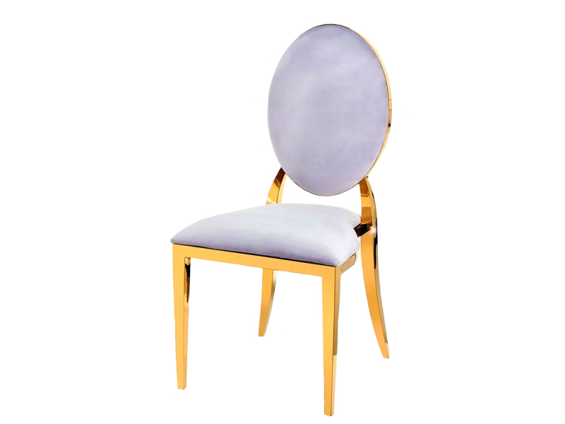 Стул Laval Gold с обивкой из серого бархата