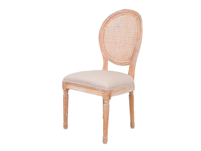 Стул Леон со спинкой из ротанга