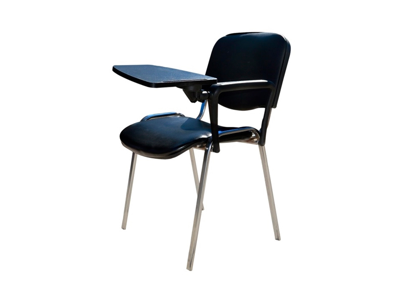 Стул мягкий с пюпитром черный