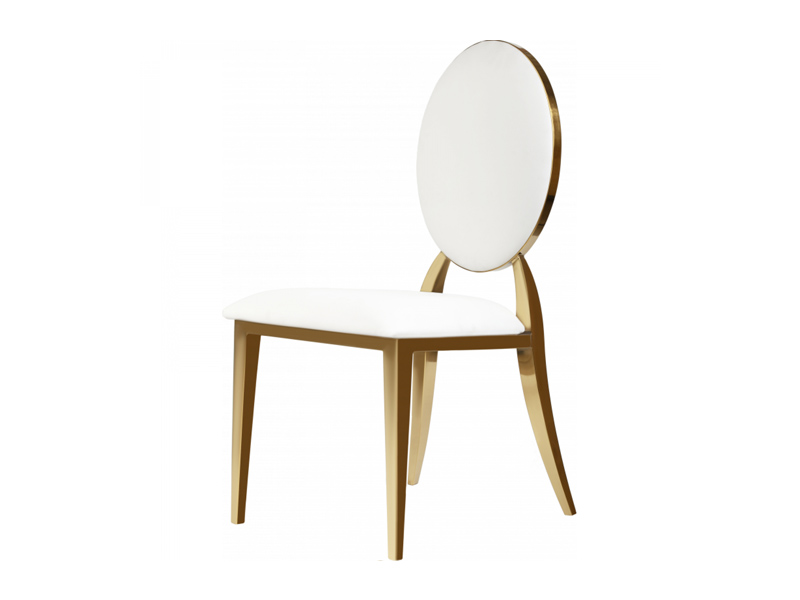Стул Вашингтон золотой ЭКО Белого цвета