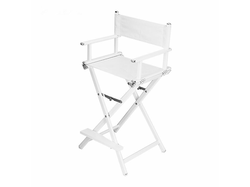 Стул визажиста складной белый